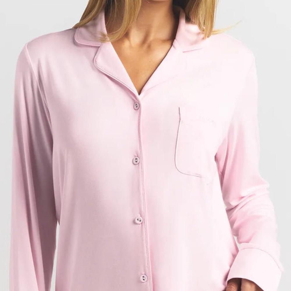 SKIMS BLOOM Pink Button-Up Sleepwear